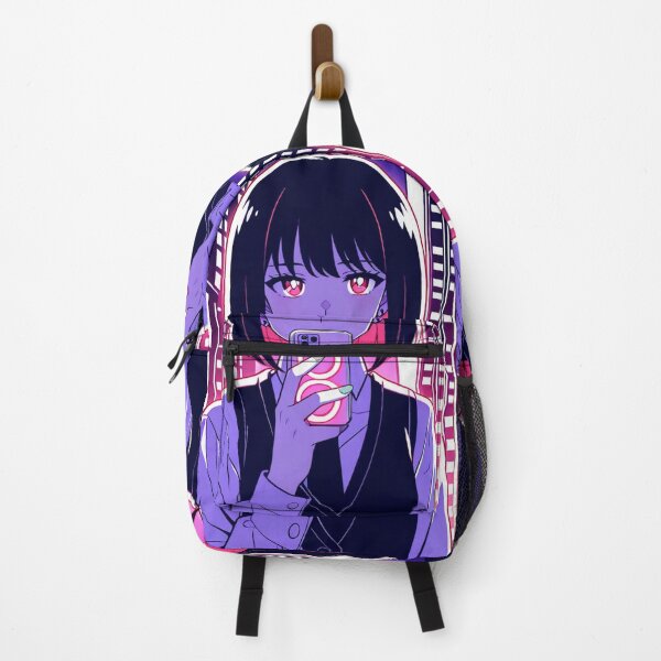 Item preview, Urban Night Scene - Young woman holding glowing phone designed and sold by AnimeShin.