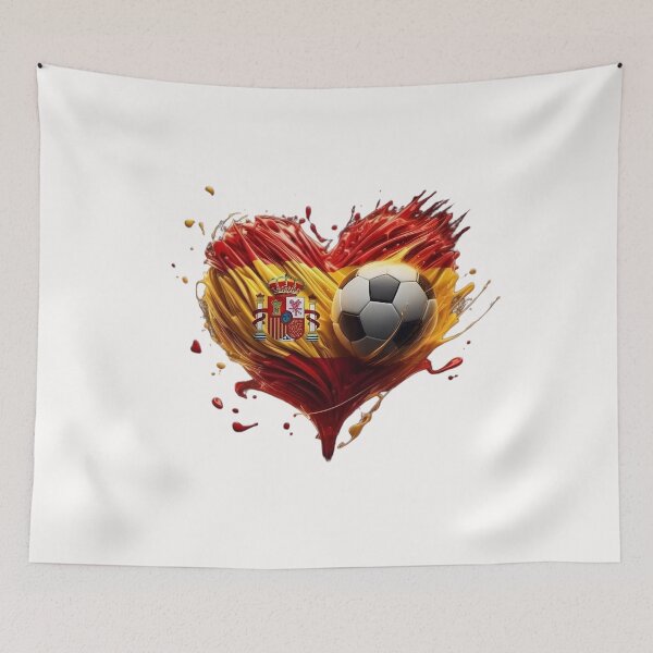 Item preview, Spain Football Fan Cartoon Sticker | Spanish Football Supporter designed and sold by aminesez22.