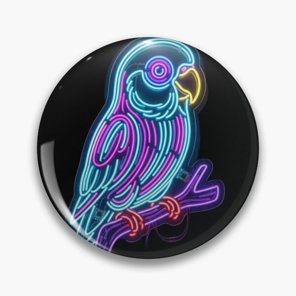 Item preview, Neon Cyberpunk Lovebird Digital Art designed and sold by Danmaha.