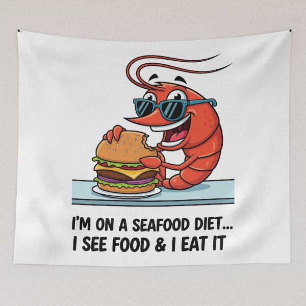 Item preview, Seafood Diet Shrimp designed and sold by Amir Faysal.
