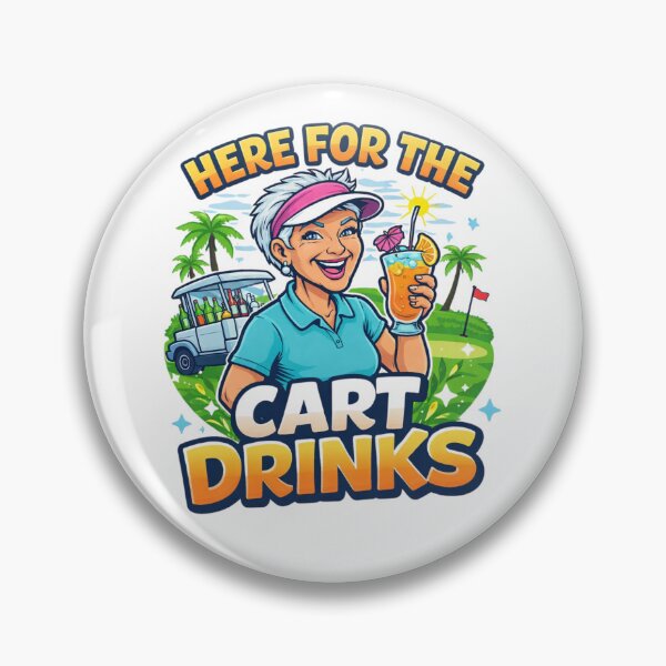 Item preview, Funny Retirement Golf Gift Here For The Cart Drinks Senior Golfer designed and sold by Print Loft.