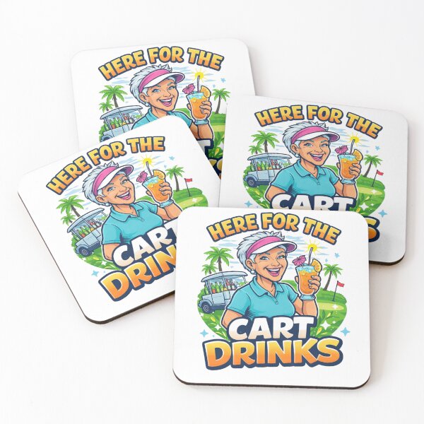 Item preview, Funny Retirement Golf Gift Here For The Cart Drinks Senior Golfer designed and sold by Print Loft.