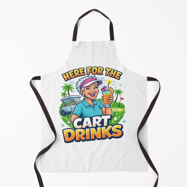 Item preview, Funny Retirement Golf Gift Here For The Cart Drinks Senior Golfer designed and sold by Print Loft.