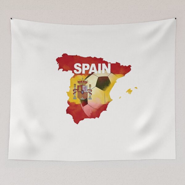 Item preview, Spain Football Fan Cartoon Sticker | Spanish Football Supporter designed and sold by aminesez22.