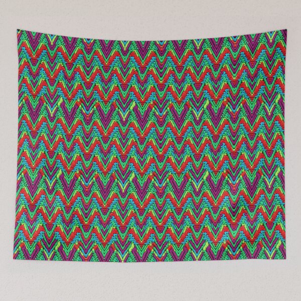 Item preview, Vibrant Neon Tribal Chevron Woven Pattern designed and sold by ElementoVisual.