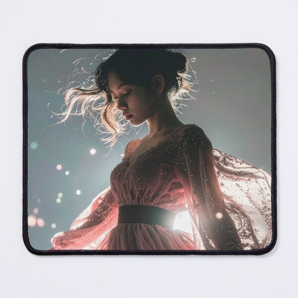 Item preview, Cinematic Ethereal Woman Pink Gown Portrait designed and sold by BetweenForms.