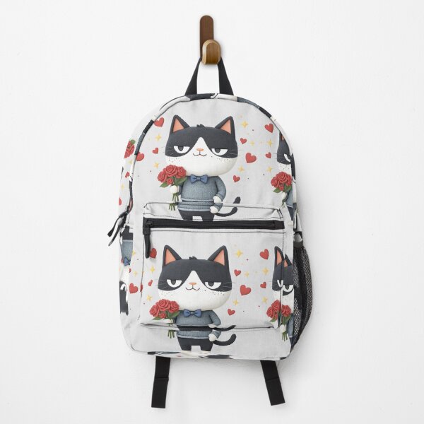 Item preview, Charming Cat with Rose Bouquet designed and sold by mando24895.
