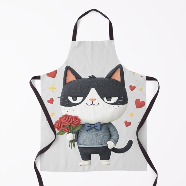 Item preview, Charming Cat with Rose Bouquet designed and sold by mando24895.