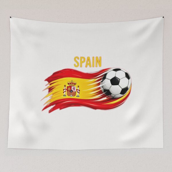 Item preview, Spain Football Fan Cartoon Sticker | Spanish Football Supporter designed and sold by aminesez22.