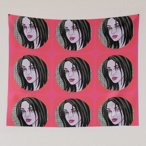 Item preview, Colorful Pop and Op Art Portrait of a Woman  designed and sold by cremedecolor.