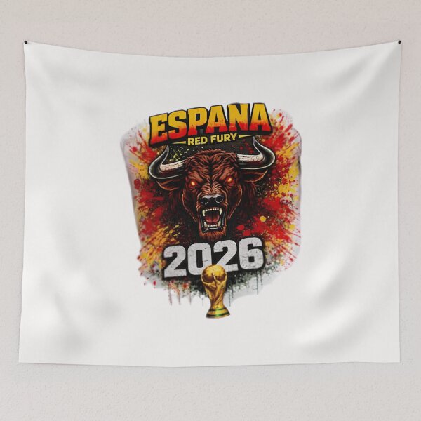 Item preview, Spain Football Fan Cartoon Sticker | Spanish Football Supporter designed and sold by aminesez22.