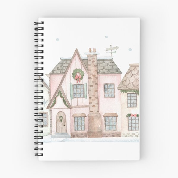 Item preview, Christmas Village Watercolor PNG Clipart | Winter Holiday Houses Illustration | Cozy Christmas Town | Festive Cottage Scene designed and sold by SashaZinch.