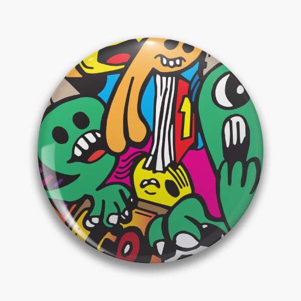 Item preview, Colorful abstract doodle monsters | Pop art graffiti character illustration designed and sold by stephenignacio.