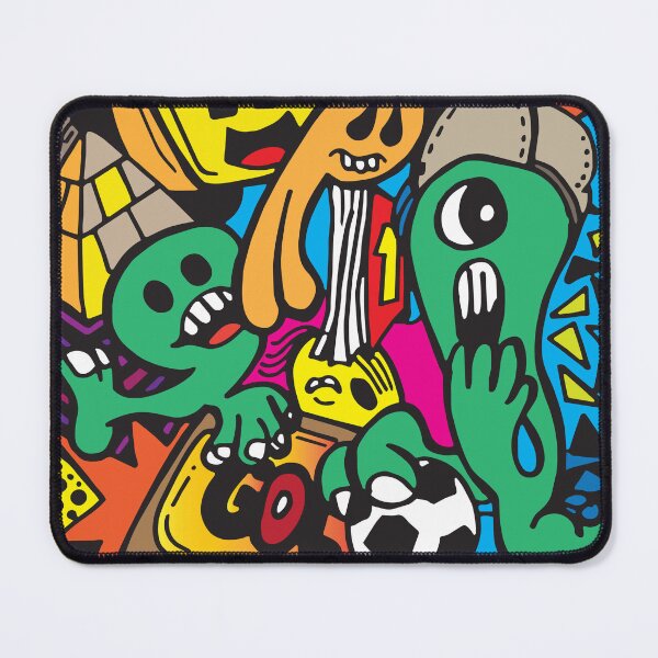 Item preview, Colorful abstract doodle monsters | Pop art graffiti character illustration designed and sold by stephenignacio.