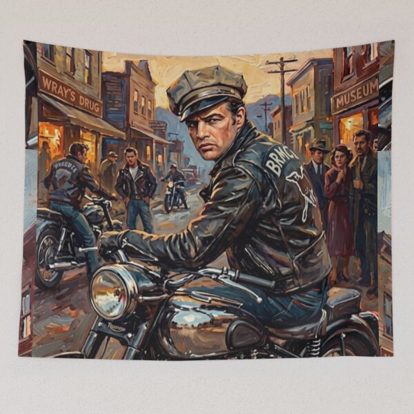 Item preview, Rebellion on Two Wheels. – The Wild One Fine Art Print designed and sold by Art's Diner.
