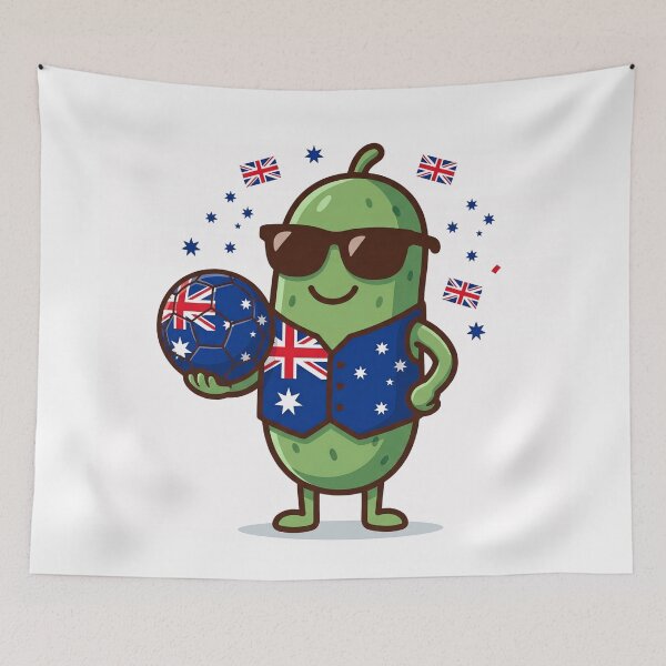 Item preview, Aussie Soccer Pickle Green and Gold Fan Shirt designed and sold by Basma Designs | Retro, Kawaii Shirts & Stickers.