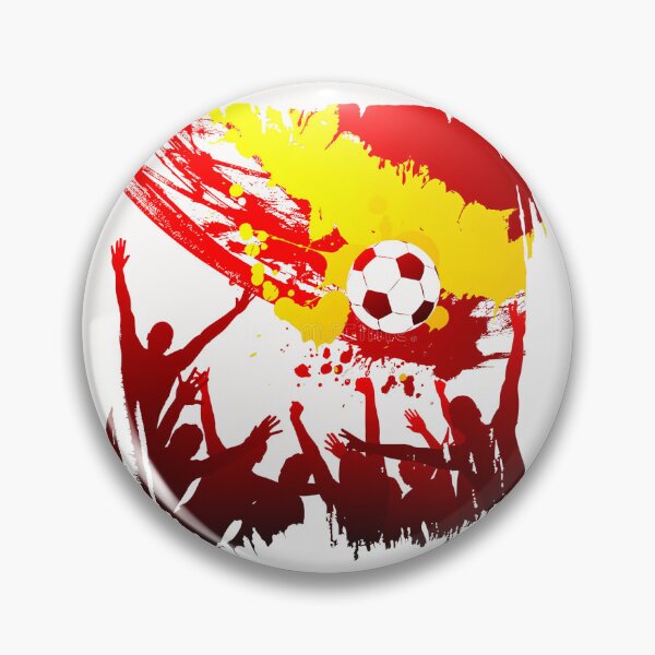 Item preview, Spain Football Fan Cartoon Sticker | Spanish Football Supporter designed and sold by aminesez22.
