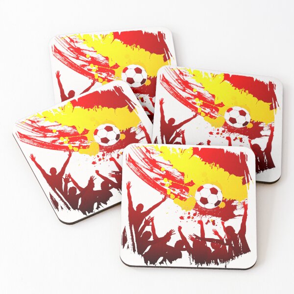 Item preview, Spain Football Fan Cartoon Sticker | Spanish Football Supporter designed and sold by aminesez22.