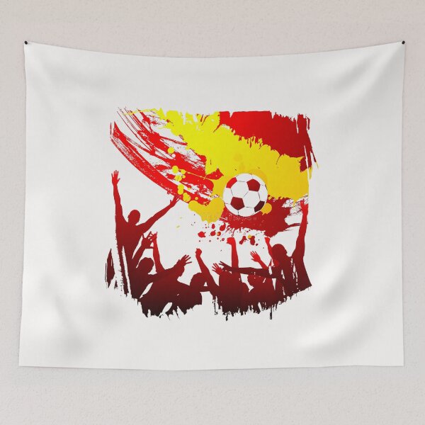 Item preview, Spain Football Fan Cartoon Sticker | Spanish Football Supporter designed and sold by aminesez22.