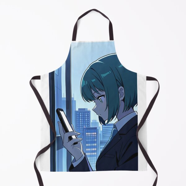 Item preview, Urban Scene - Young businesswoman looking at mobile device designed and sold by AnimeShin.