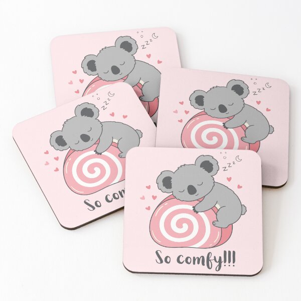 Item preview, Cute Kawaii Sleeping Koala on Sweet Roll Cake designed and sold by Amir Faysal.