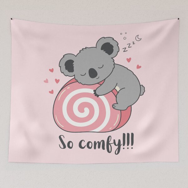 Item preview, Cute Kawaii Sleeping Koala on Sweet Roll Cake designed and sold by Amir Faysal.
