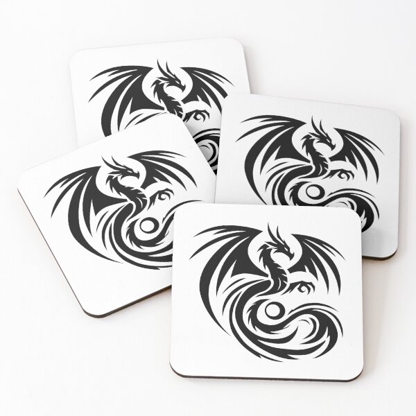 Item preview, Tribal Dragon — Blackwork Fantasy Tattoo Style Art designed and sold by SivaroStudio.