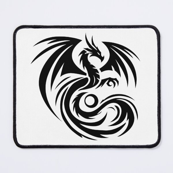 Item preview, Tribal Dragon — Blackwork Fantasy Tattoo Style Art designed and sold by SivaroStudio.