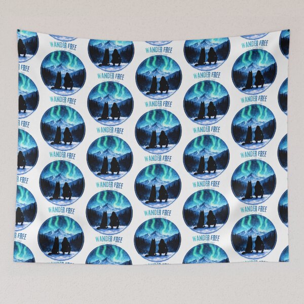 Item preview, Aurora Borealis Woman And Dog Adventure designed and sold by Fikuall.