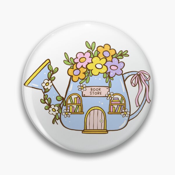 Item preview, Bookstore in a Teapot With Flowers | Bookish designed and sold by Nyxander's Bookish Catalogue.