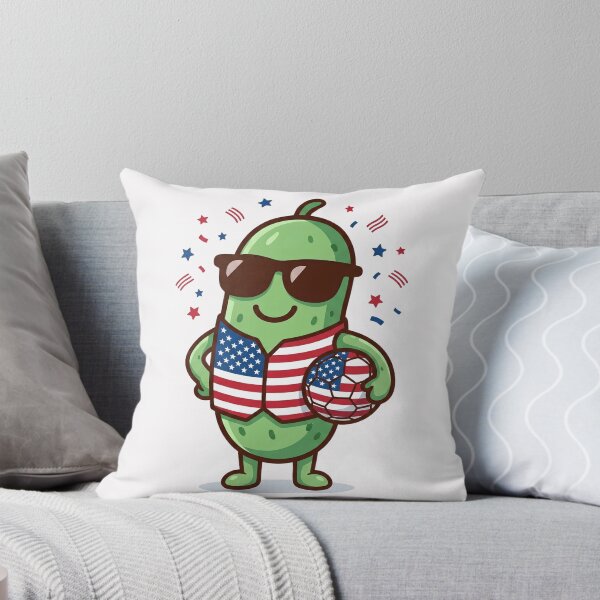 Item preview, USA Soccer Pickle Cute Red White and Blue American Fan designed and sold by Basma Designs | Funny Shirts, Stickers & Mugs.