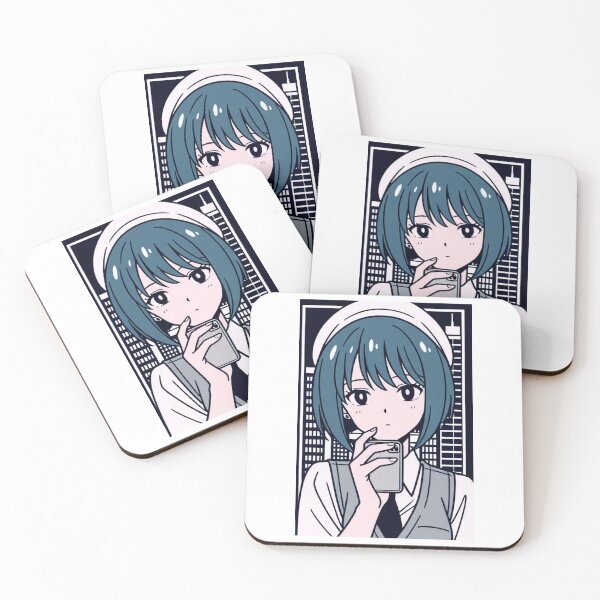 Item preview, Urban Scene - Young woman with blue hat designed and sold by AnimeShin.