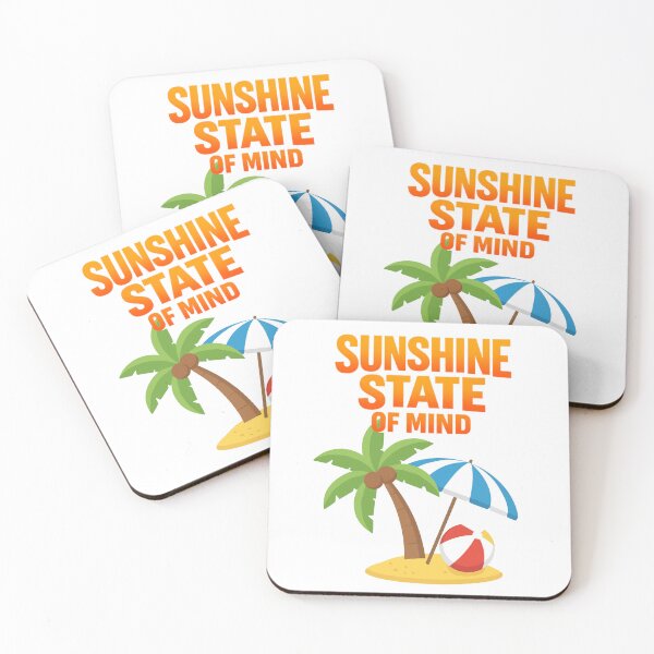 Item preview, Sunshine State of Mind - Tropical Beach Vibes Palm Tree Summer Quote Design. designed and sold by LunaPrintCo.
