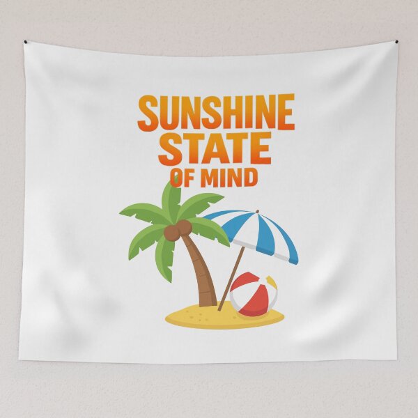 Item preview, Sunshine State of Mind - Tropical Beach Vibes Palm Tree Summer Quote Design. designed and sold by LunaPrintCo.