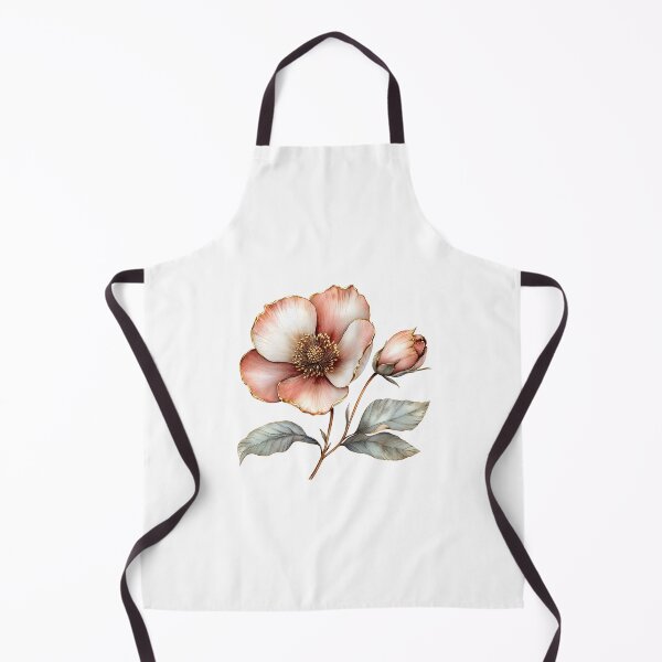 Item preview, Elegant Pink Hellebore Flower Blossom with Gold Edges designed and sold by FernLiz.