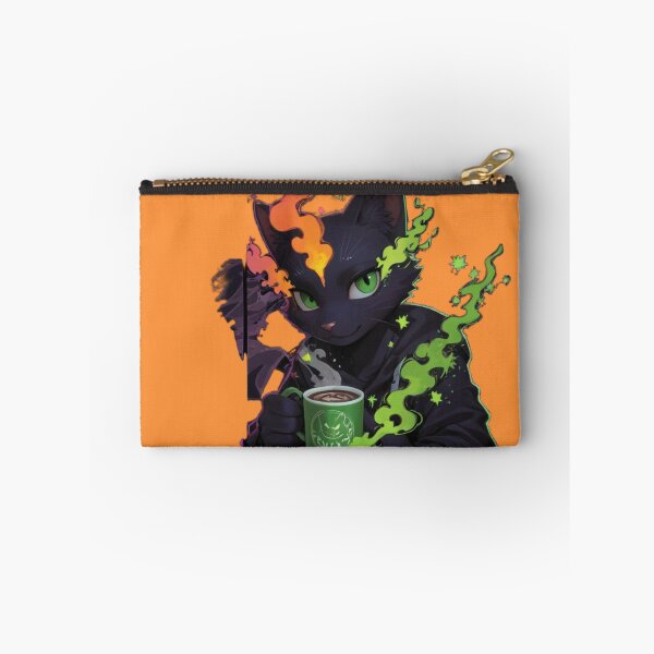 Item preview, Anime Black Cat Drinking Matcha Iced Coffee designed and sold by BLUESKY11a.