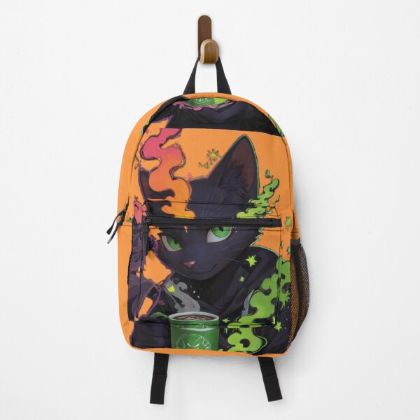 Item preview, Anime Black Cat Drinking Matcha Iced Coffee designed and sold by BLUESKY11a.