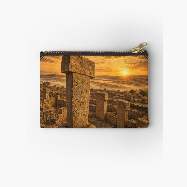 Item preview, Gobeklitepe Vintage Travel Badge | World's Oldest Temple Turkey Sticker designed and sold by DreamPaw Studio.