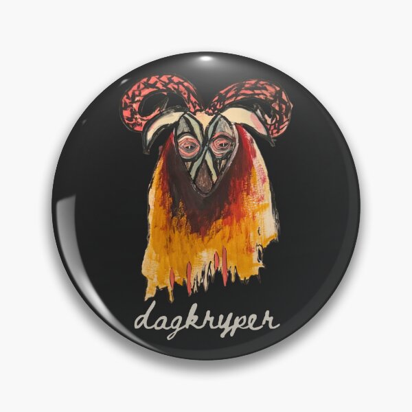Item preview, Horned Creature Dark Folk Art Painting designed and sold by dagkryper.