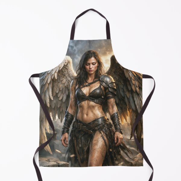 Item preview, Fallen Angel Warrior Fantasy Art | Dark Gothic Winged Goddess | Epic Celestial Tattoo Illustration designed and sold by Moriarty's Digital Visions.