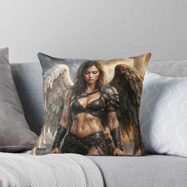Item preview, Fallen Angel Warrior Fantasy Art | Dark Gothic Winged Goddess | Epic Celestial Tattoo Illustration designed and sold by Moriarty's Digital Visions.