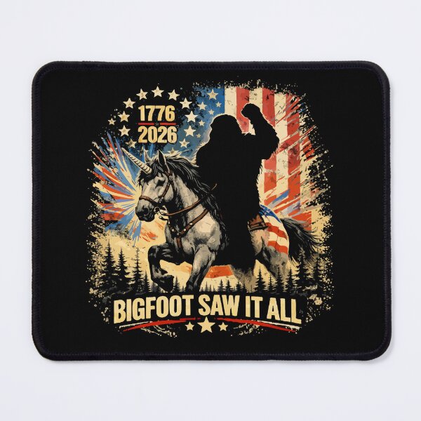 Item preview, Retro Vintage 4th of July Bigfoot American Flag Sasquatch designed and sold by PixelMarrero.