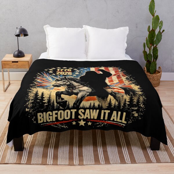 Item preview, Retro Vintage 4th of July Bigfoot American Flag Sasquatch designed and sold by PixelMarrero.