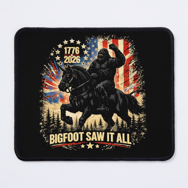 Item preview, Retro Vintage 4th of July Bigfoot American Flag Sasquatch designed and sold by PixelMarrero.