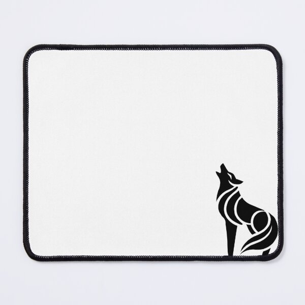 Item preview, Howling Wolf - Tribal Black & White Silhouette Line Art designed and sold by SivaroStudio.