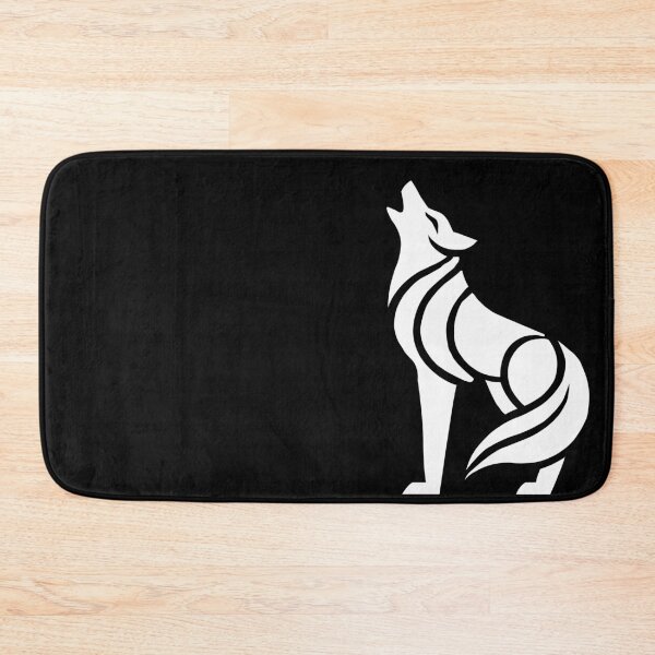 Item preview, Howling Wolf - Tribal Black & White Silhouette Line Art designed and sold by SivaroStudio.