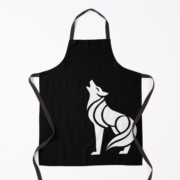 Item preview, Howling Wolf - Tribal Black & White Silhouette Line Art designed and sold by SivaroStudio.