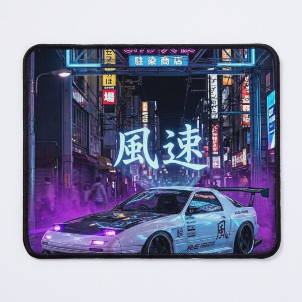 Item preview, Neon Velocity Namba Nights Midnight Drift Tokyo Afterglow Purple Rain, White Machine designed and sold by Marketflowcreation .