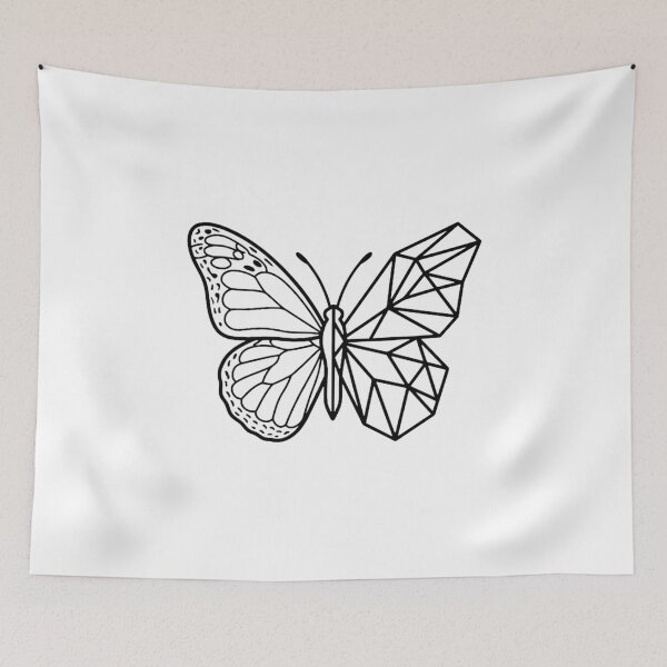 Item preview, Geometric Butterfly Mandala Line Art designed and sold by Sabsll.