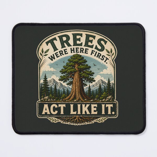 Item preview, Trees Were Here First. Act Like It. designed and sold by Stylishly Eco.